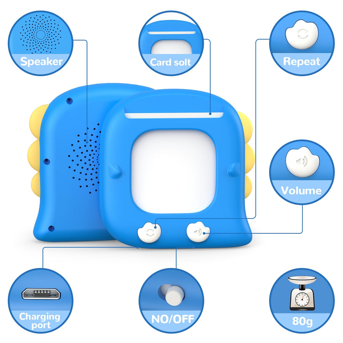 Kidzdo 520 Words Talking Flash Cards, Birthday Gifts for 3 4 5 6 Year Old Boys, Early Education