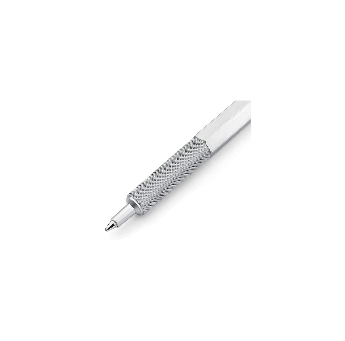 Rotring 600 Ballpoint Pen, Medium Point, Black Ink, Silver Metal Barrel, Refillable, 1 Count