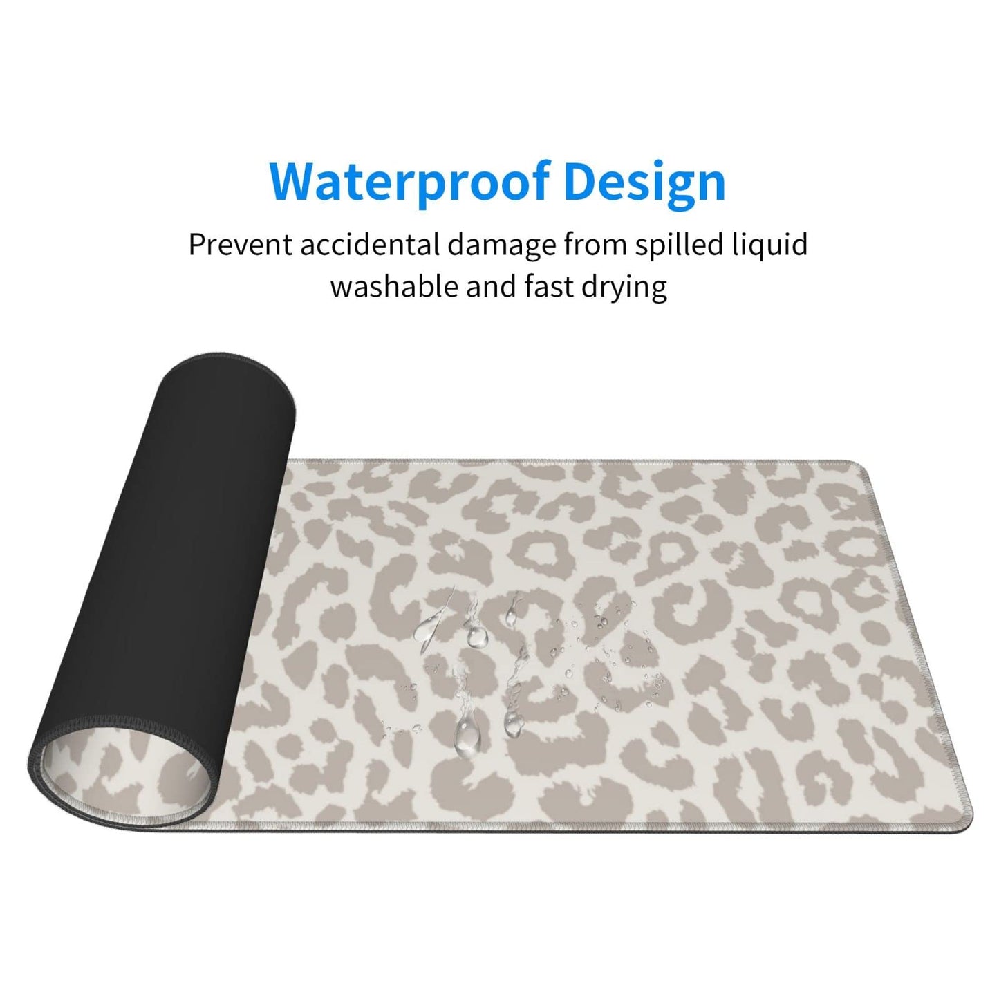 Leopard Print Gaming Mouse Pad Large Cheetah Desk Mat, 31.5x11.8in, XL