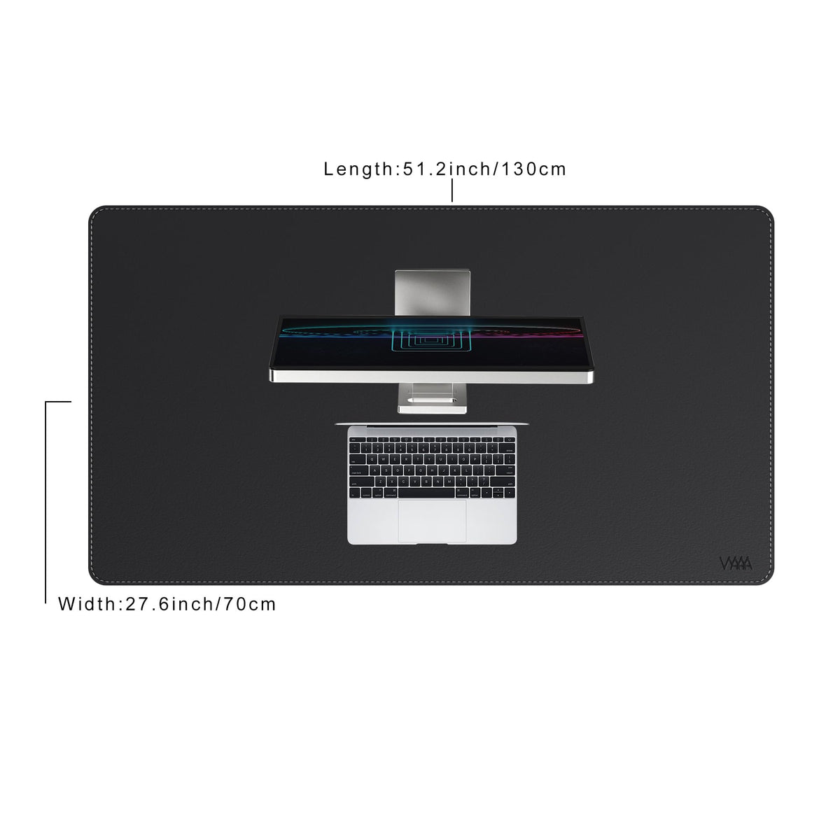 VYAAA Leather Desk Mat, 51"×27.5" Large Mouse Pad, Desktop Protector for Desk, Multifunctional