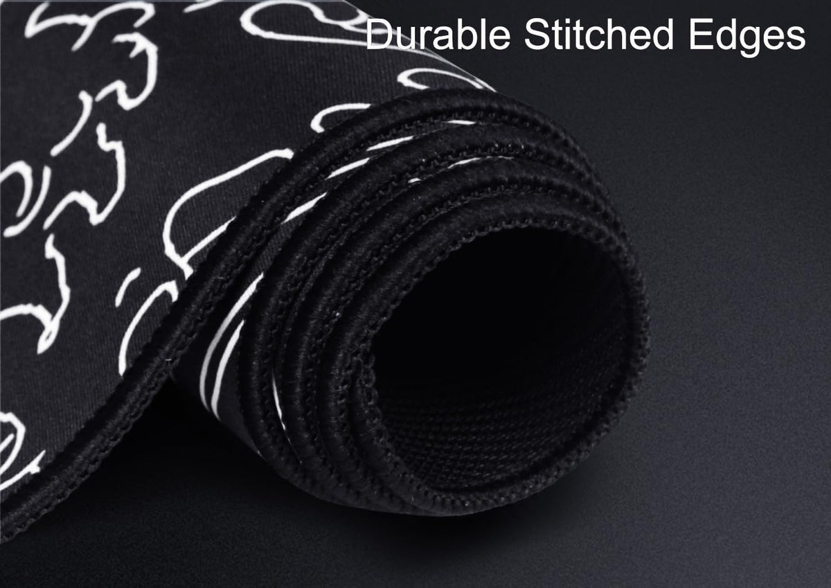 Large Gaming Mouse Pad, XXL Extended Keyboard Mouse Mat with Stitched Edges