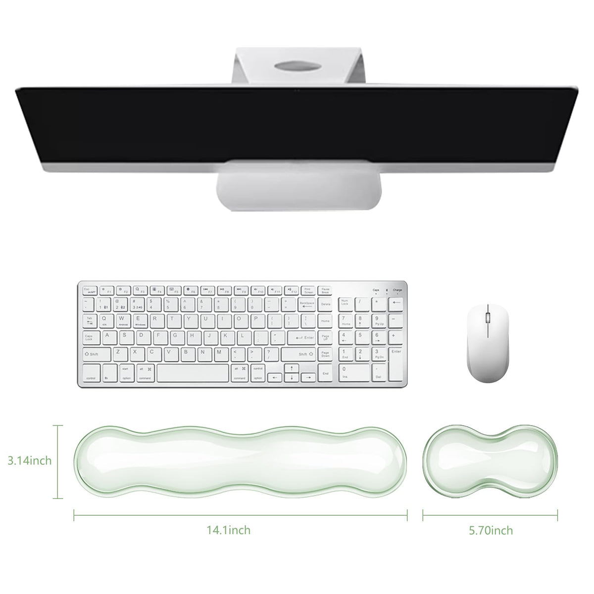 Gel Keyboard and Mouse Wrist Rest, Cute Wrist Support and Arm Support Keyboard Rest for Keyboard