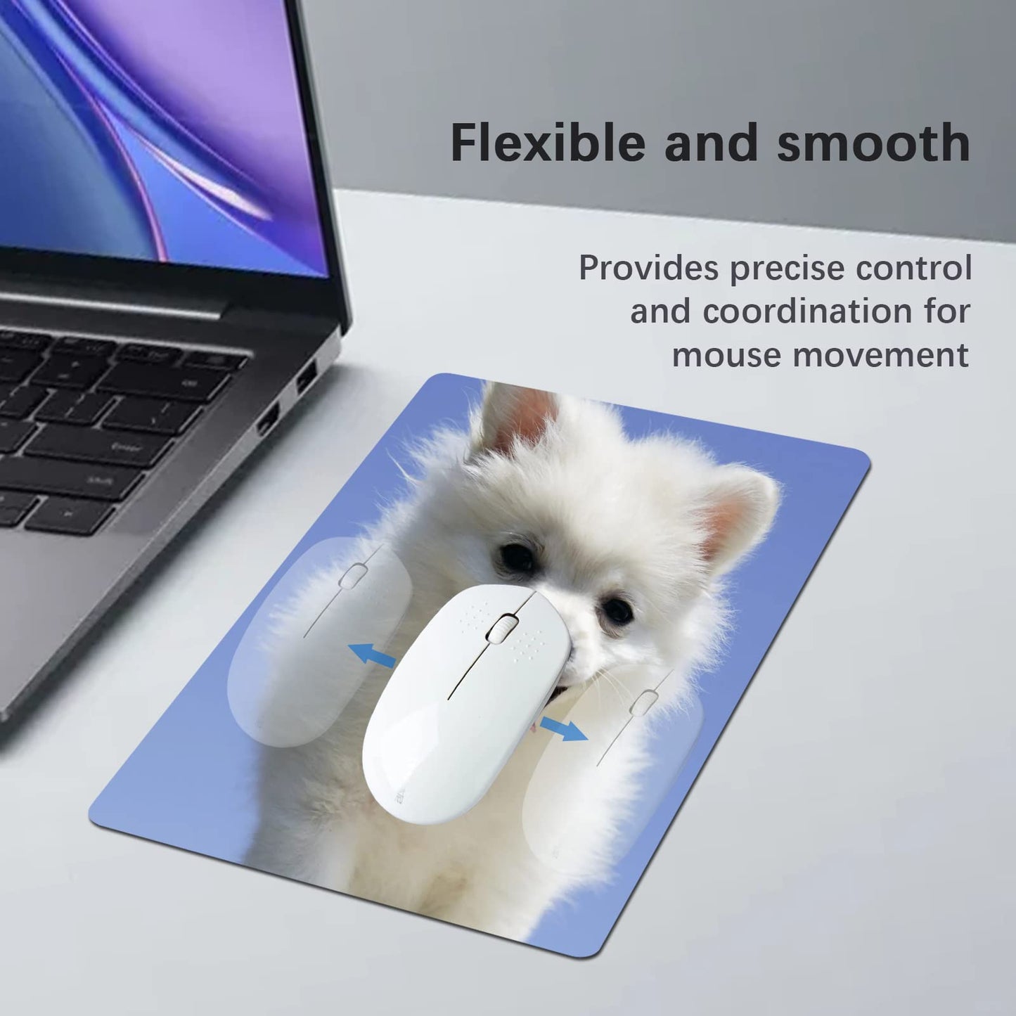 White Mouse Pad for Transfer Heat Press Printing Bulk Crafts Mousepad Blank for Heat Transfer