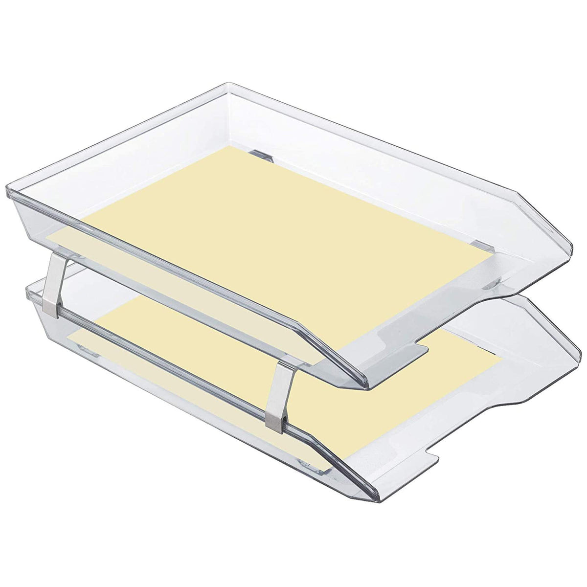 Acrimet Facility 2 Tier Letter Tray, Front Load, Letter Size/A4, Desktop File Organizer, Plastic