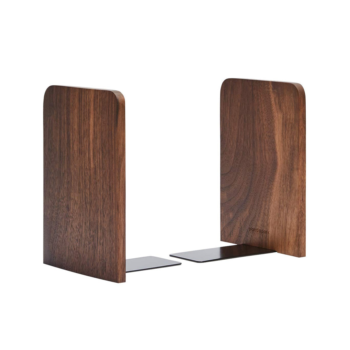 Pandapark Wood Bookends,Non-Skid Bookend for Shelves,Heavy Duty Bookends,Book Stand for Books/CDs,1