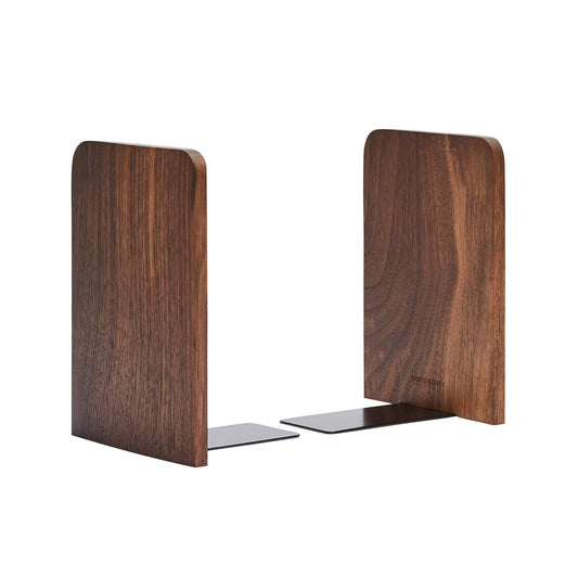 Pandapark Wood Bookends,Non-Skid Bookend for Shelves,Heavy Duty Bookends,Book Stand for Books/CDs,1