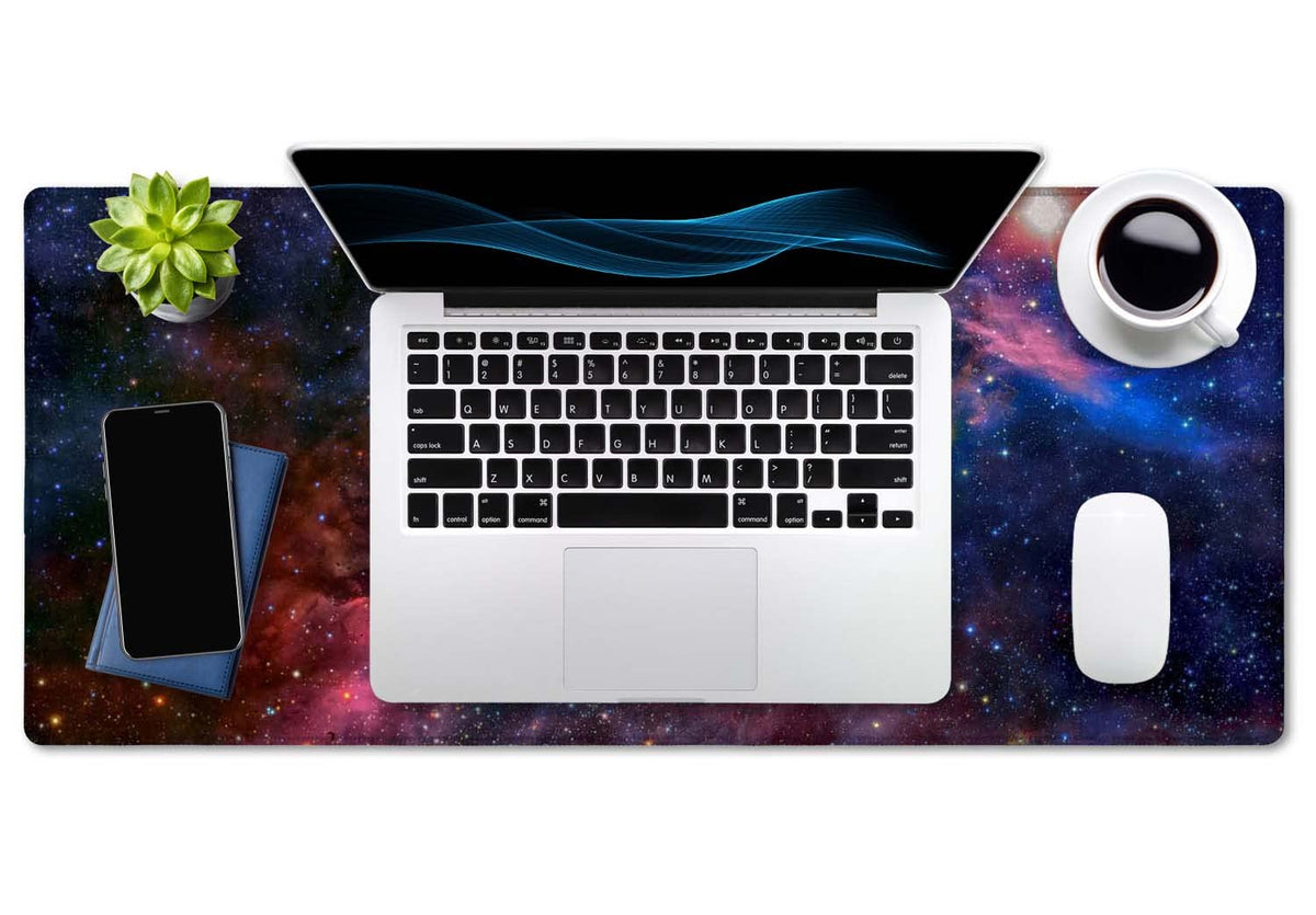 SSOIU Extended Gaming Mouse Pad (35.5x15.7 in), Large Non-Slip Rubber Base Mousepad with Stitched
