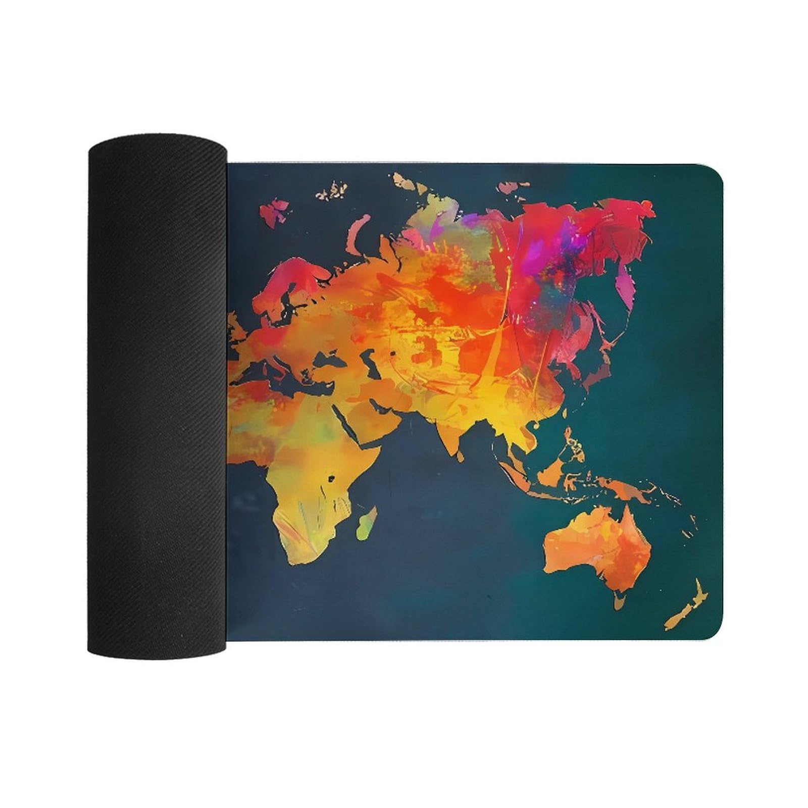 Keebik Gaming Mouse Pad, World Map Mouse Pad Large Extended Computer Mouse Mat Keyboard Full Desk