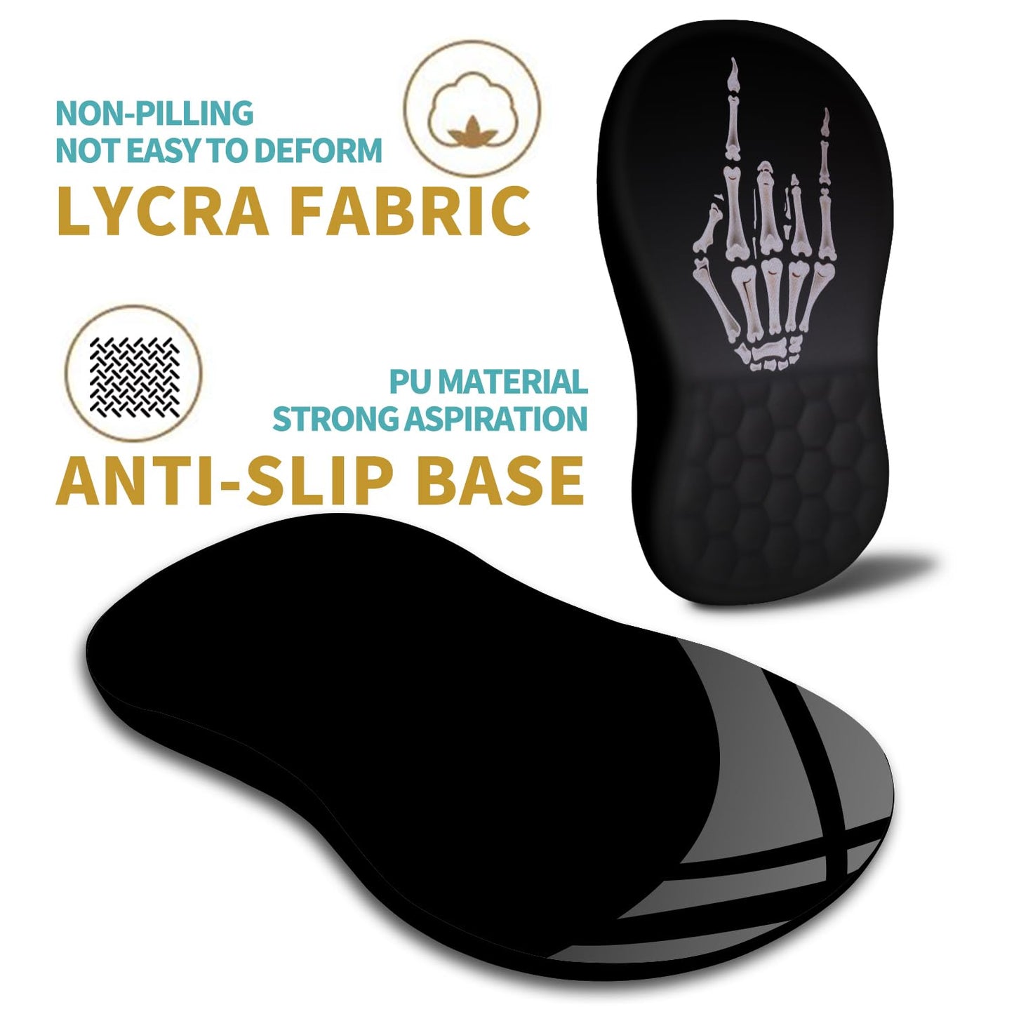 Hokafenle Ergonomic Mouse Pad Wrist Support with Massage Design, Wrist Rest Pain Relief Mousepad