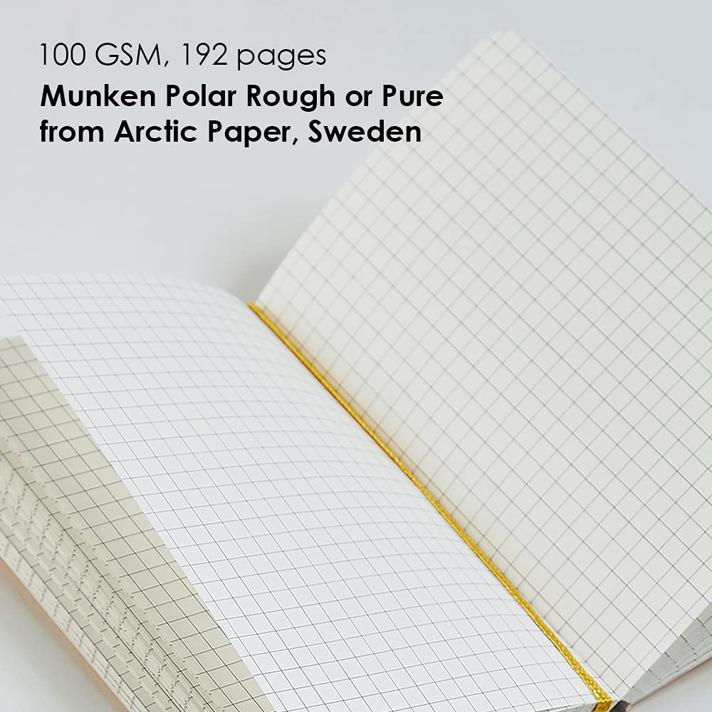 myPAPERCLIP Limited Edition A5 Checks/Square Grid Notebook | 192 Pages, 100 GSM, Soft Cover, A5