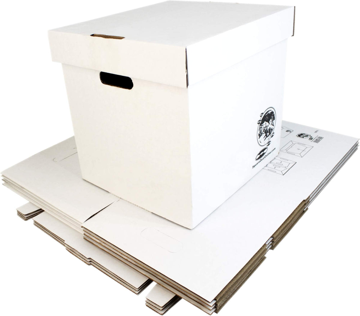Durable Set of 5 12 inch Vinyl Record Storage Boxes - Heavy-Duty Cardboard Construction with