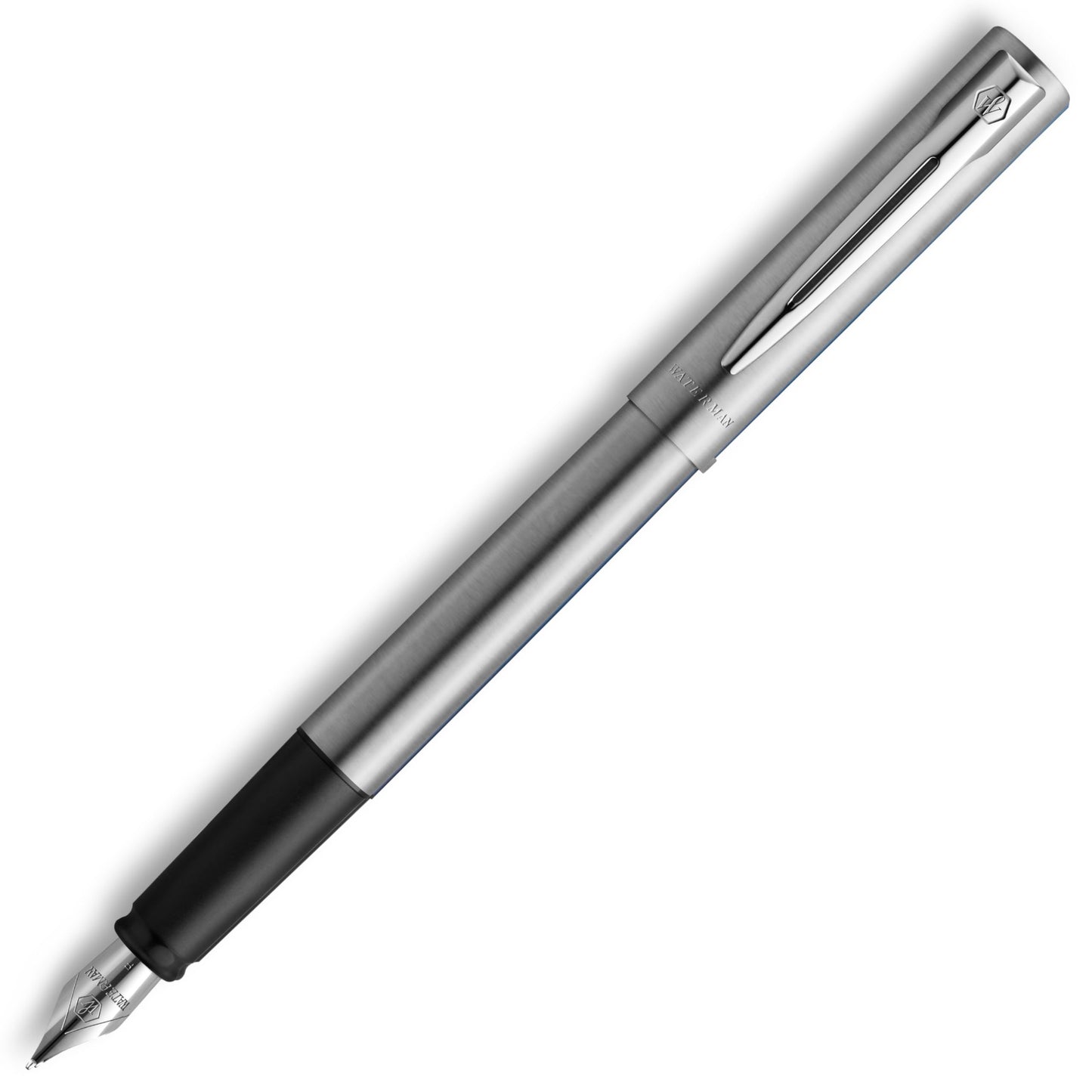 Waterman Allure Fountain Pen | Stainless Steel | Fine Nib | Blue Ink