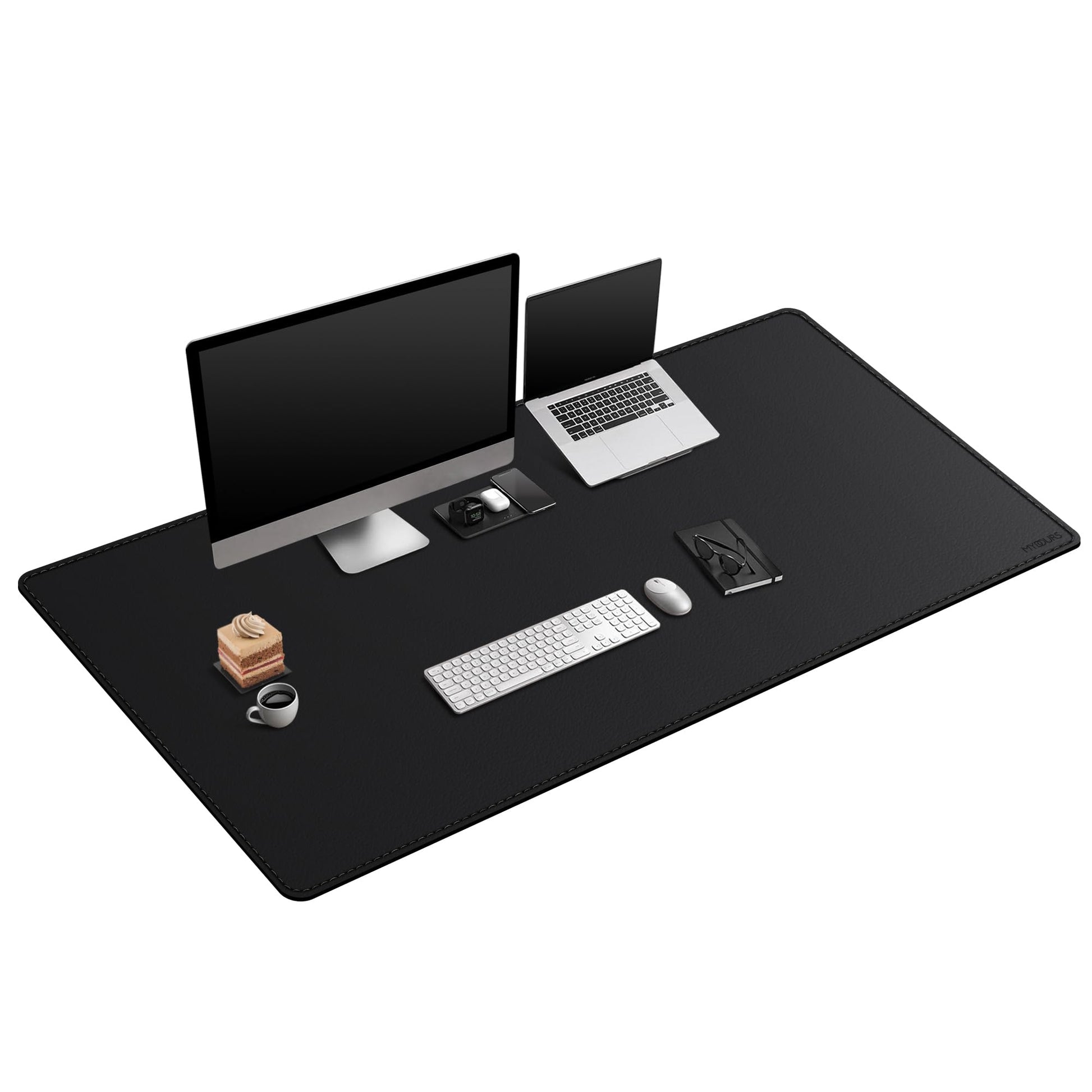 Mydours Giant Desk Mat, 63 x 28-inch Extended PU Leather Desk Pad, (Black)