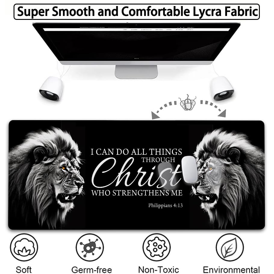 Large Gaming Mouse Pad,31.5x11.8in Extended Computer Mouse Mat with Non-Slip PU Base, Ergonomic