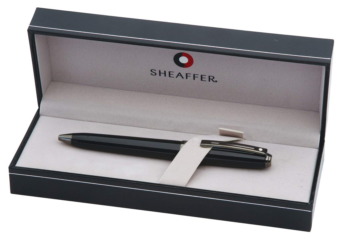 Sheaffer Prelude Gloss Black Ballpoint Pen with Gun Metal Tone PVD Trim