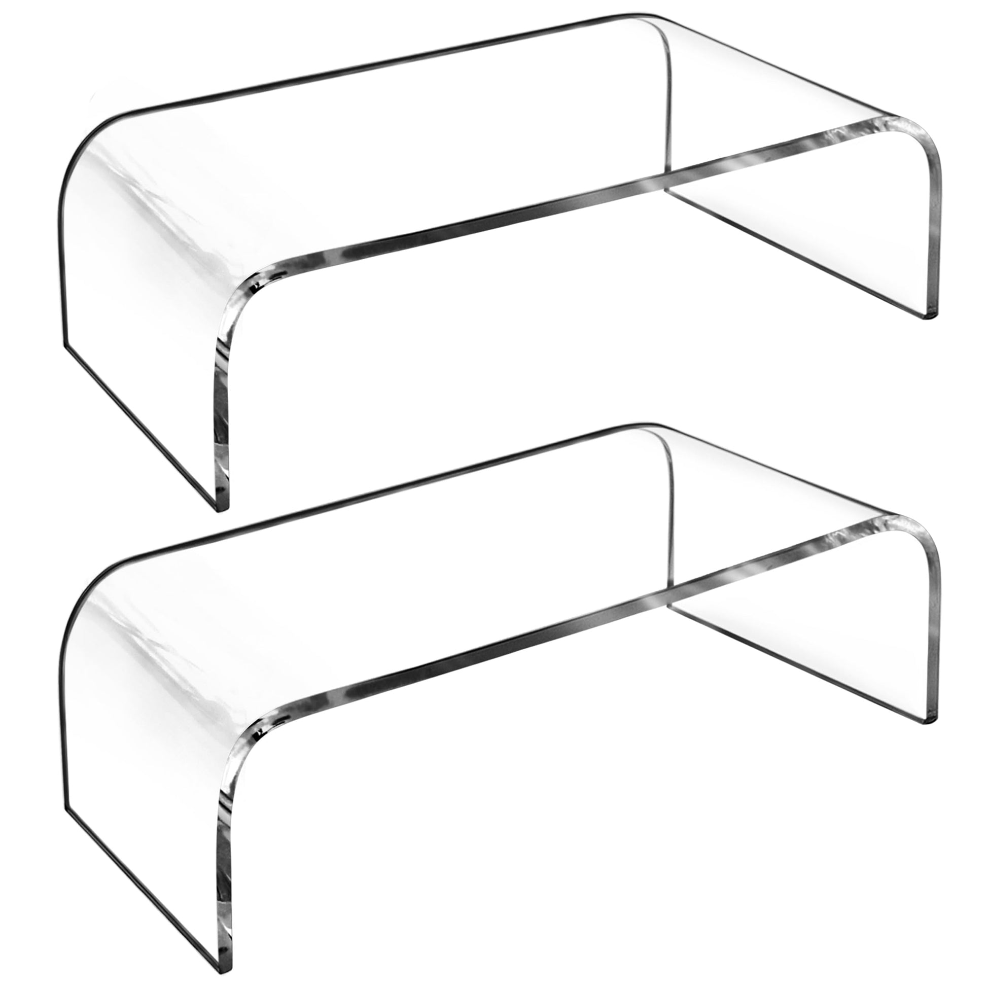 AMT Premium Acrylic Monitor Stand, Clear, Monitor Riser for Laptop/PC/Multimedia Monitor/Printer