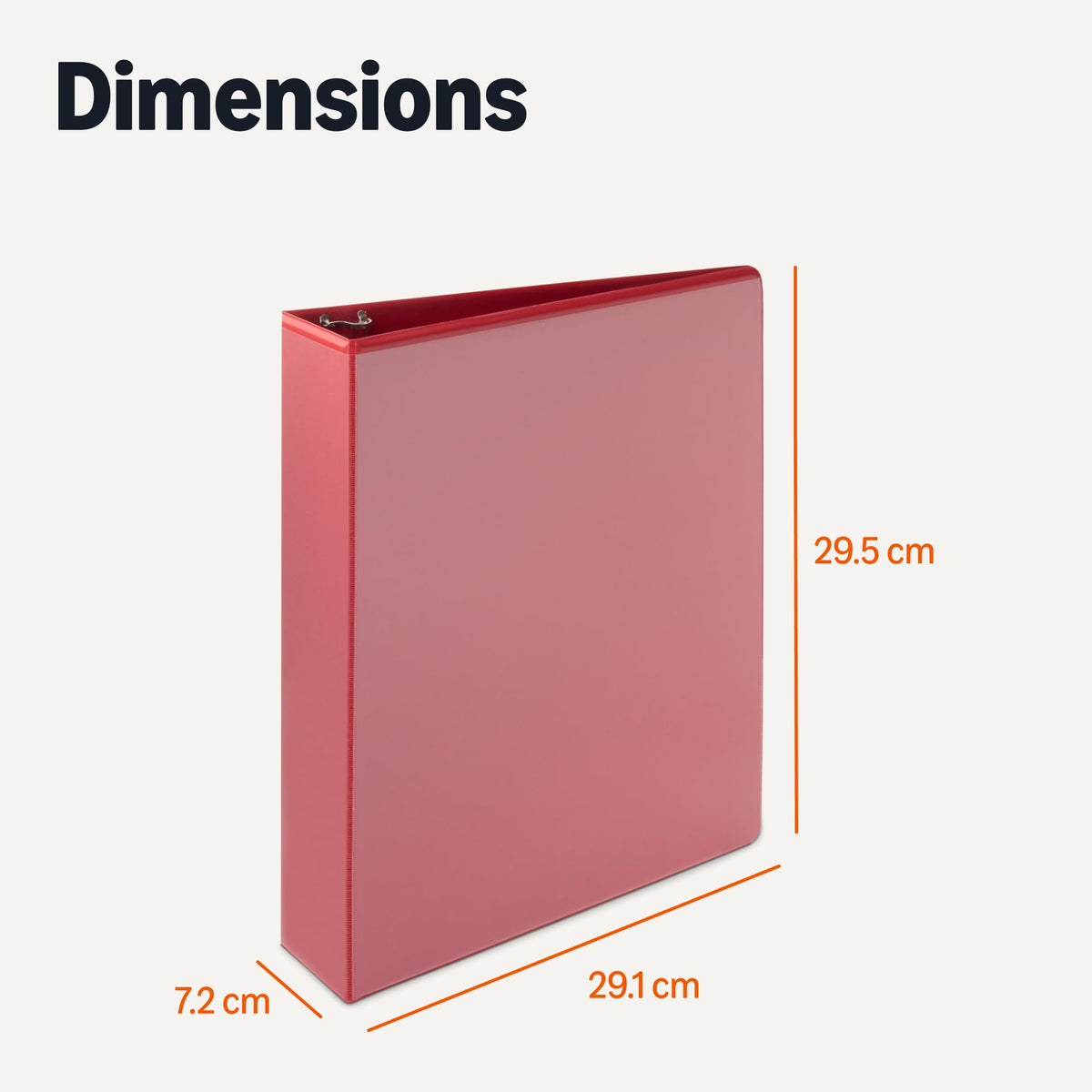 Amazon Basics 3 Ring Binder, 2 inch Round Rings, Holds 375 Sheets, Two Interior Pockets, Assorted