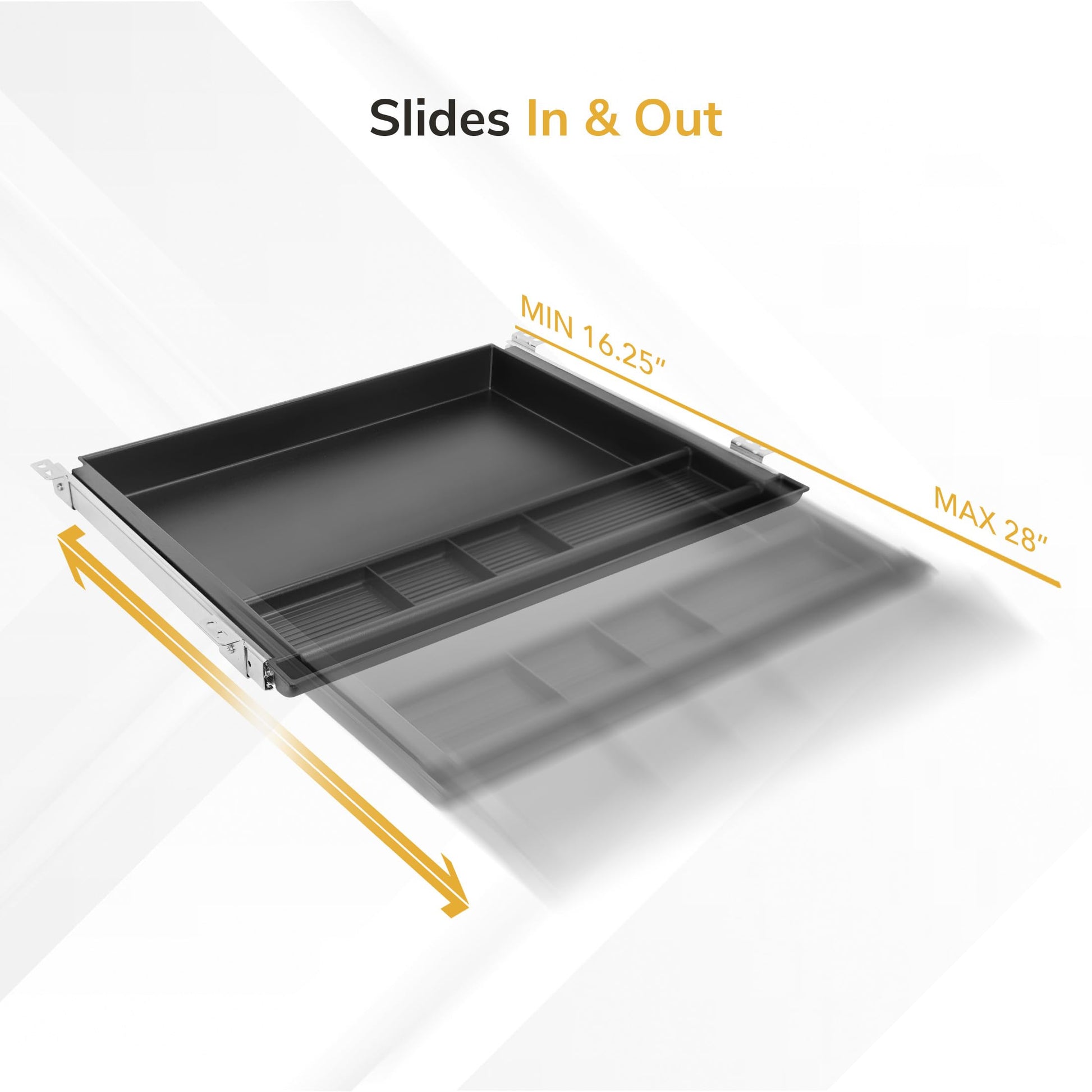 Mount-It! Large Under Desk Pencil Drawer, 21.25” W, Ball Bearing Slide-Out