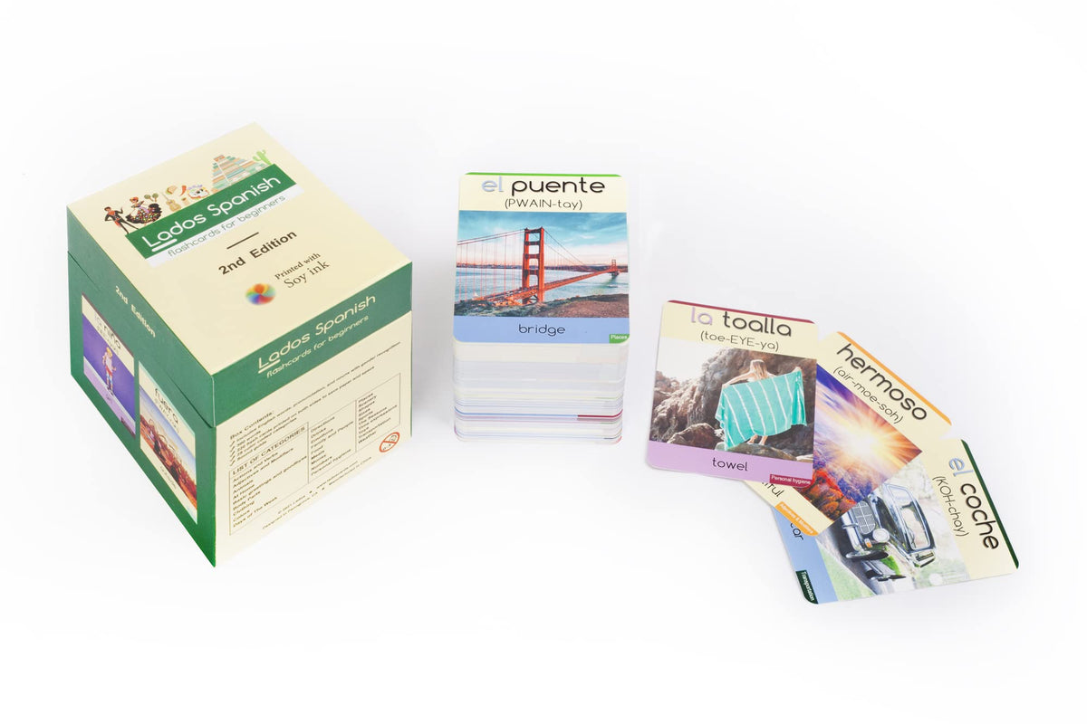 Spanish Flashcards for Beginners, Adults and Kids, 500 Most Used Spanish Words