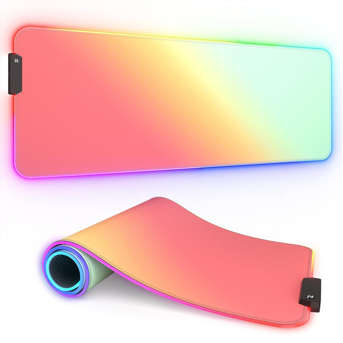 ITNRSIIET RGB Gaming Mouse Pad, Full Desk XL Extended Large Gaming Mousepad, 12 Lighting Modes 30%