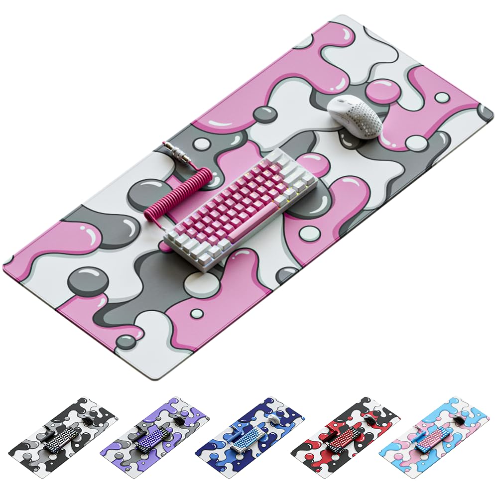 Kraken Gaming Mouse Pad Large Pink XXL Mouse Pad for Gaming - Desk Mat for Keyboard - Thick Artisan