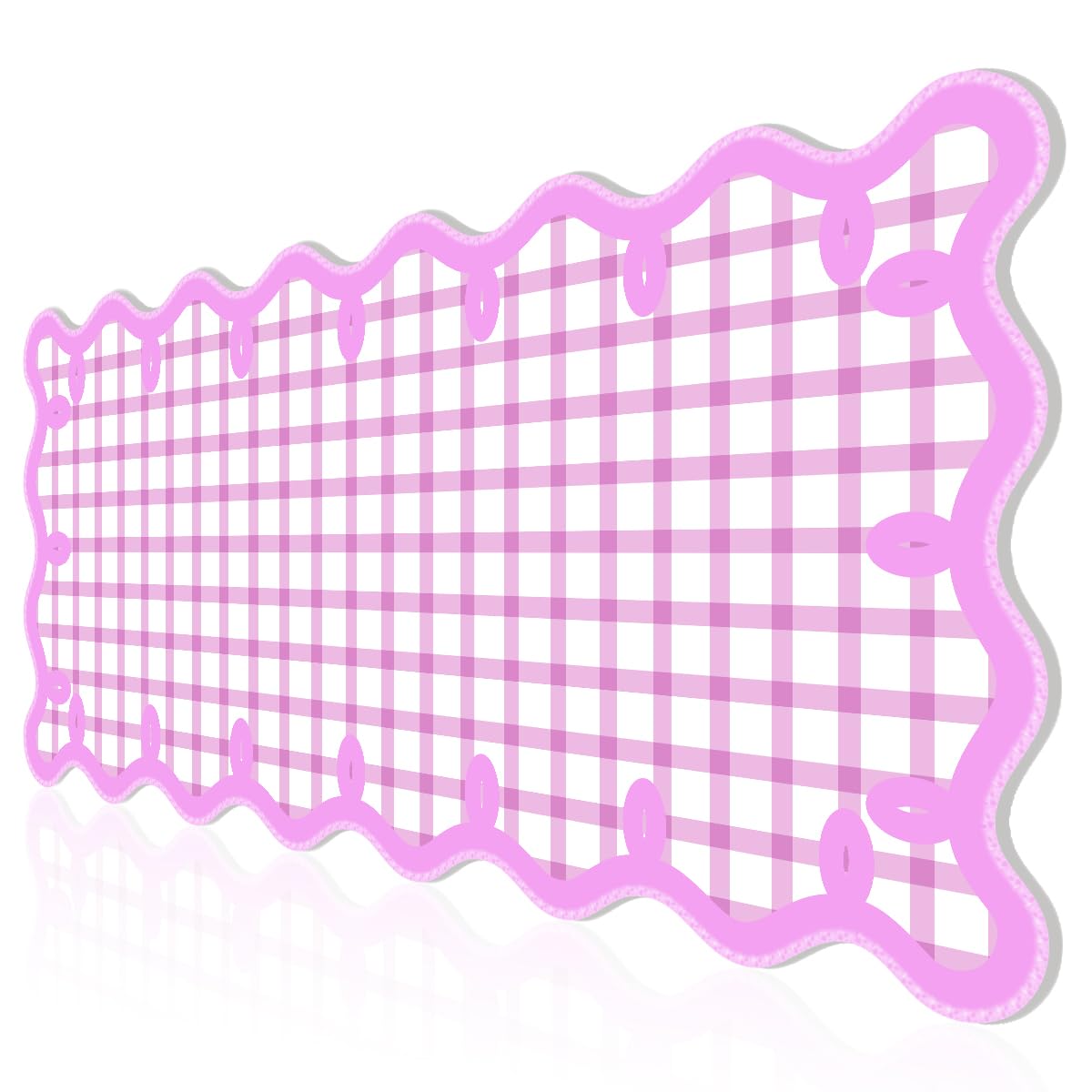 ARTSO Pink Desk Pad,Extra Large Mouse Pad for Laptop,Cute Scalloped Desk Mat for Women