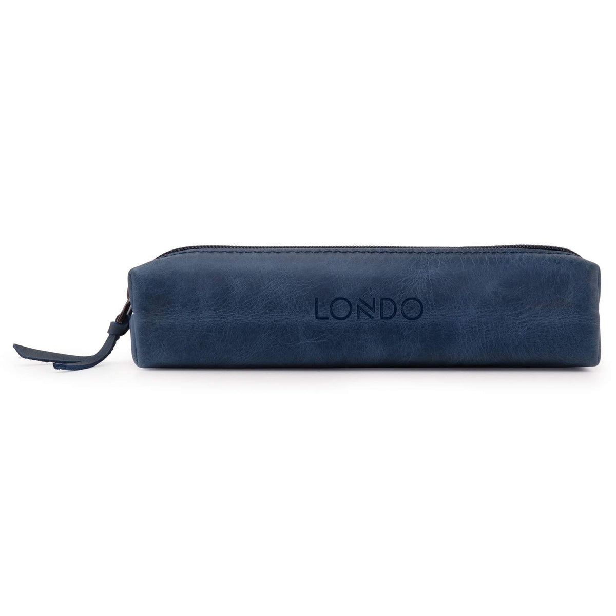 Londo Genuine Leather Zipper Pen, Pencil & Cosmetic Case