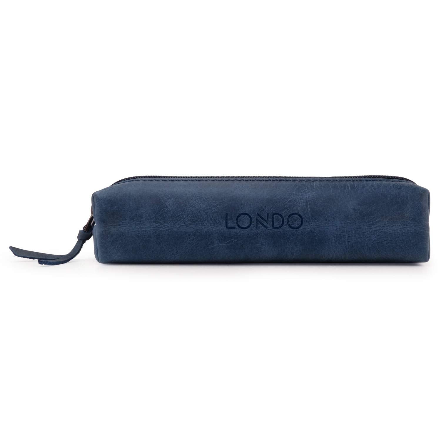 Londo Genuine Leather Zipper Pen, Pencil & Cosmetic Case