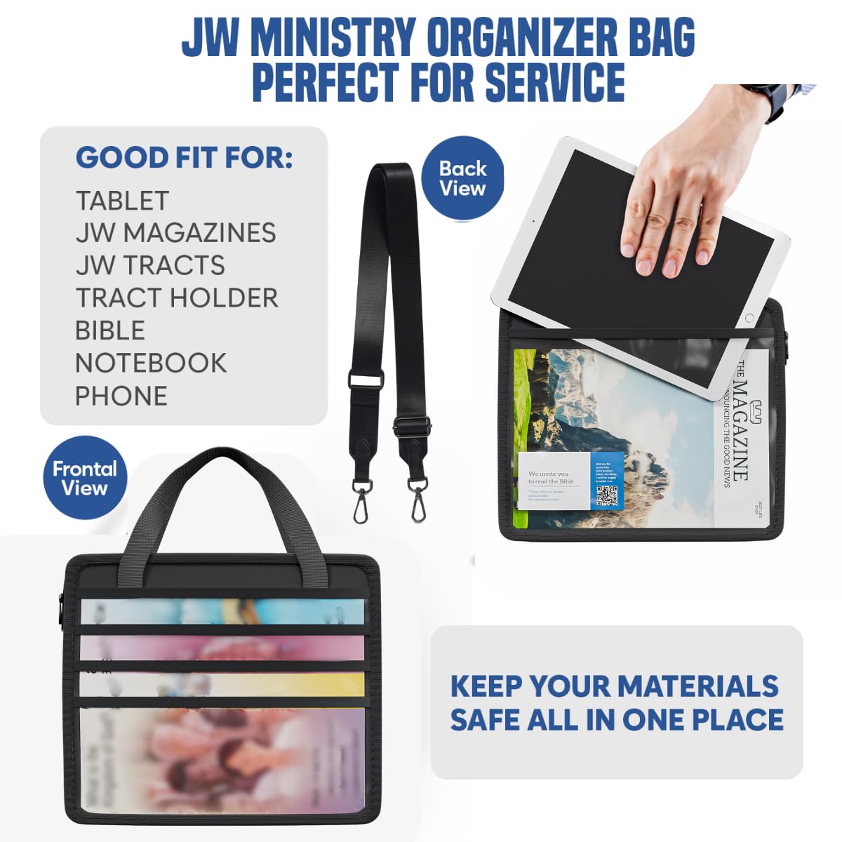 JW Magazine Tract Holder, Jehovah Witness Ministry Field Service Supplies