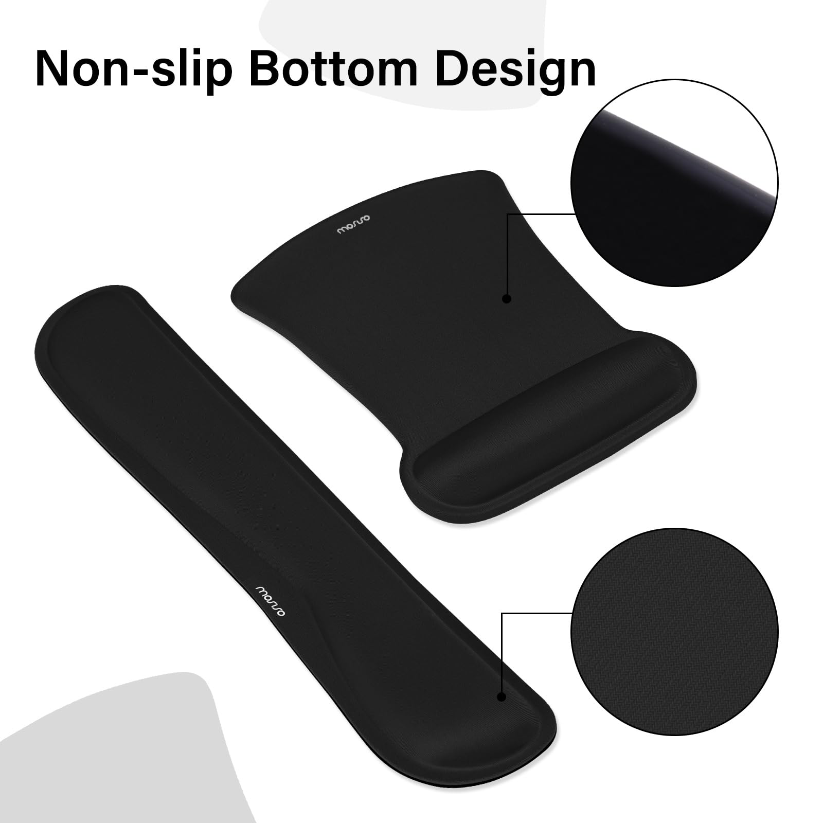 MOSISO Keyboard Mouse Pad Set, Large Gaming Mousepad&Keyboard Wrist Rest