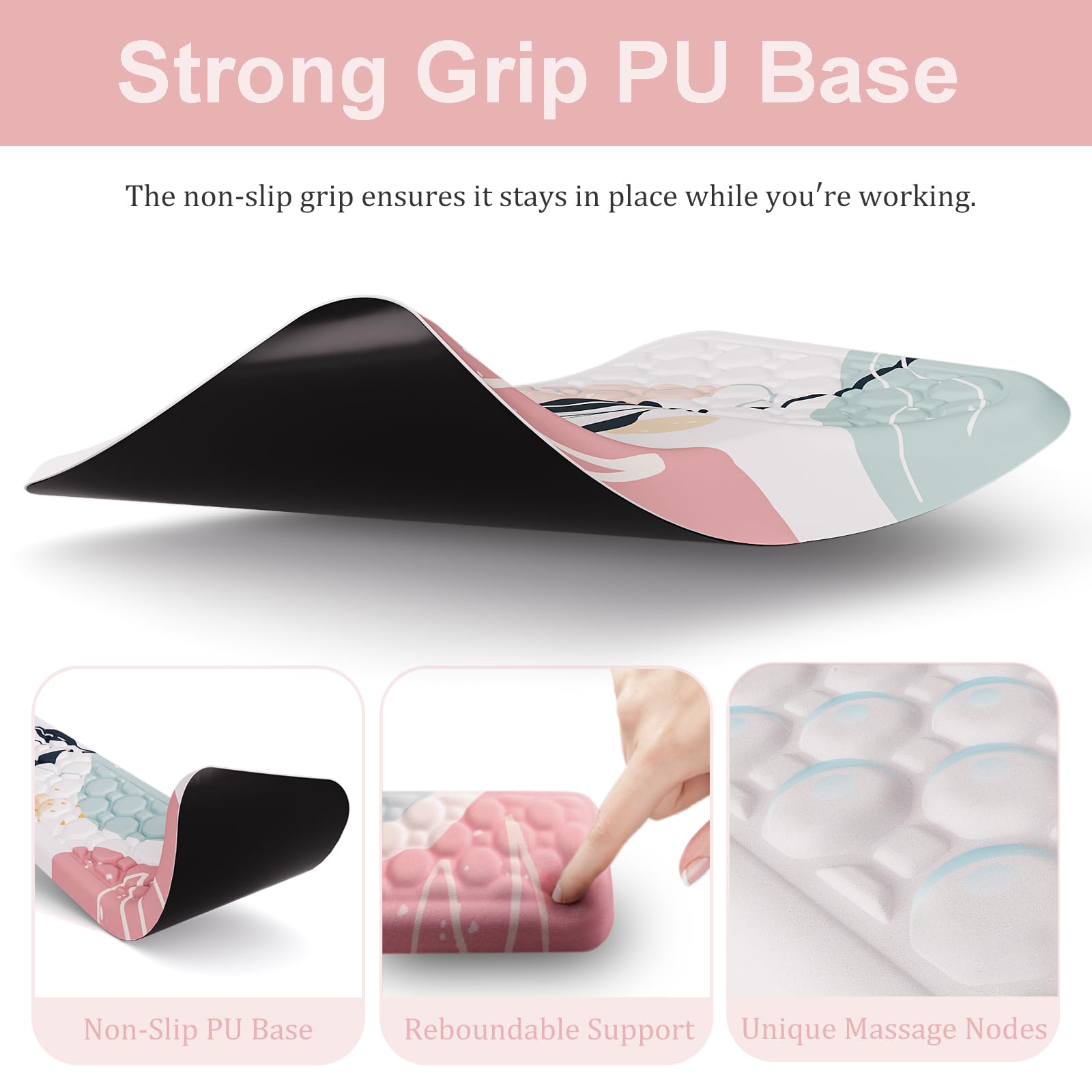 Ospelelf Mouse Pad with Wrist Rest and Keyboard Wrist Rest, Ergonomic Wrist Rest for Computer