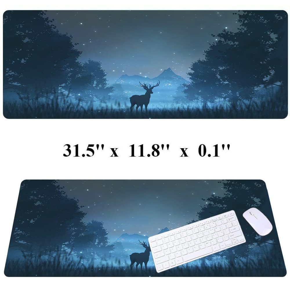 RTGGSEL 31.5x11.8 Inch Non-Slip Long Extended Large Gaming Mouse Pad with Stitched Edges XL Laptops
