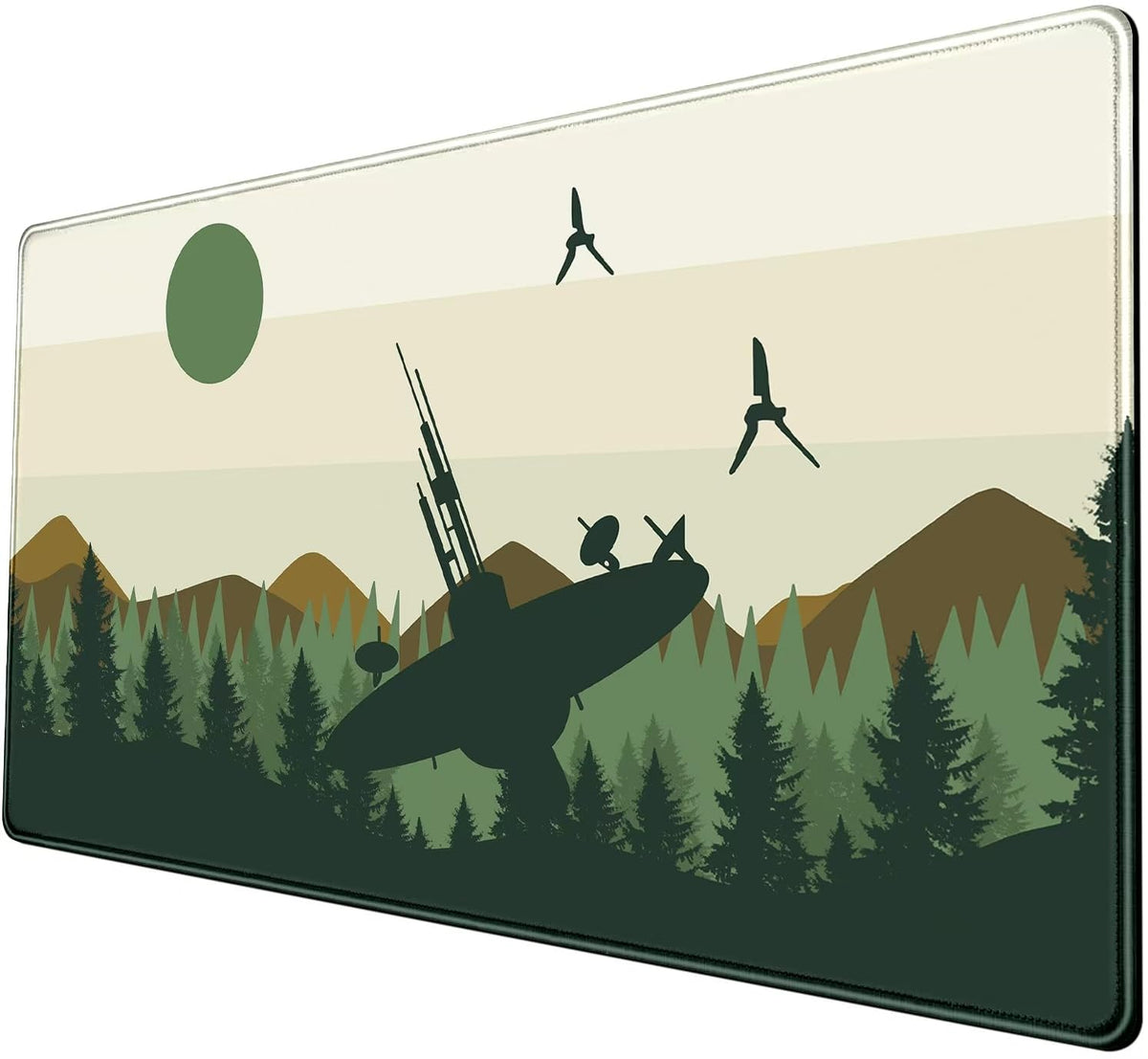 Nasdalgias Spaceship XXL Large Gaming Mouse Pad Desk Mat Pad Non-Slip Rubber Base Desk Matt for