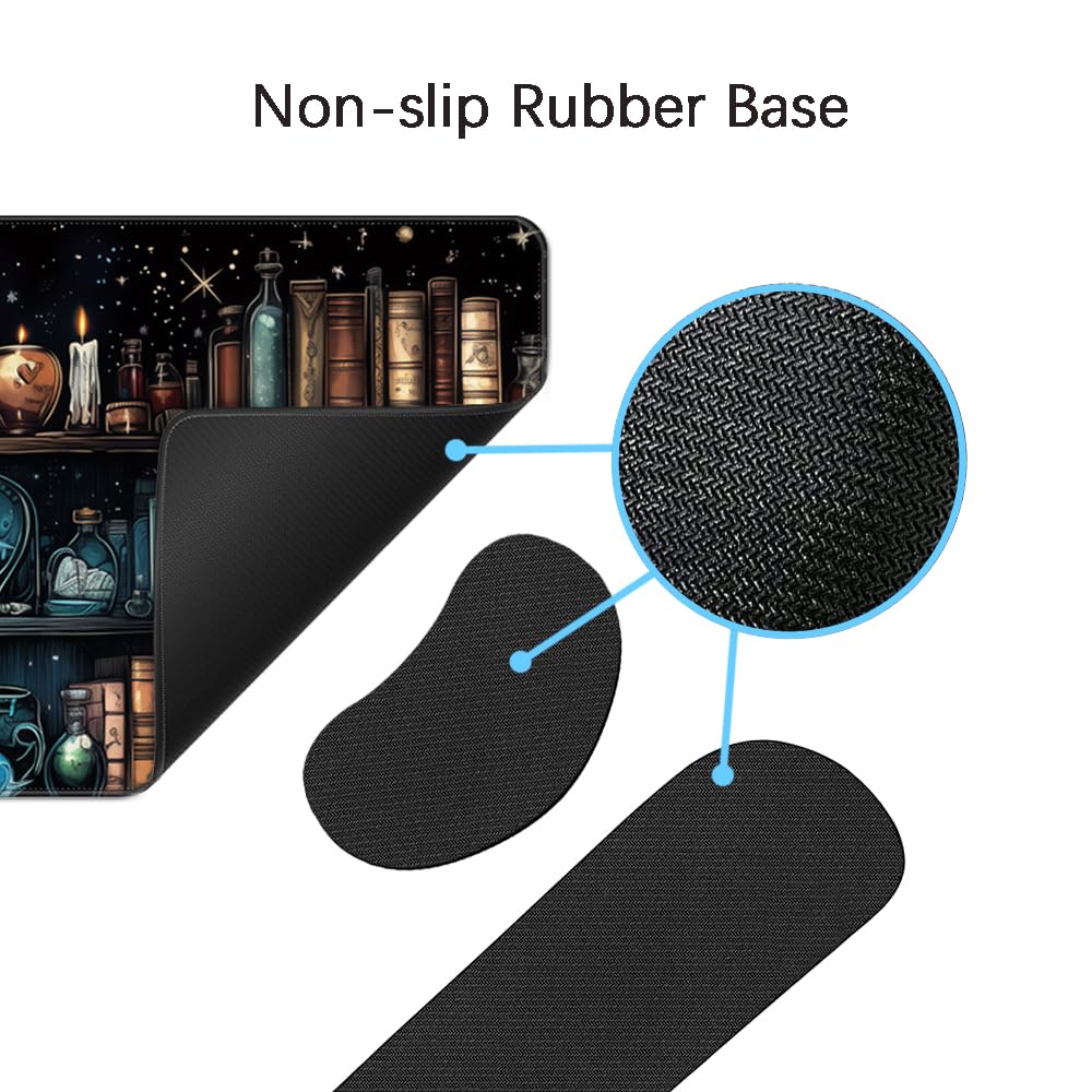 MIBITRI Keyboard Mouse Pad Set, Extended Gaming Mouse Pad+Ergonomics Keyboard Wrist Rest Support
