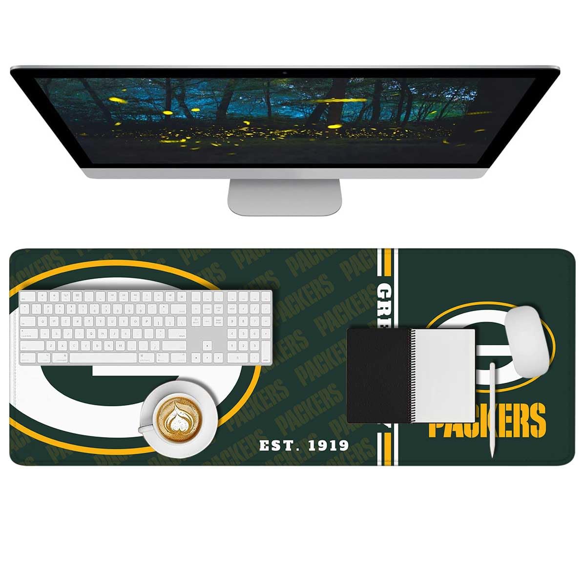 Mouse Pad Extended Large Gaming Desk Pad 31.5 x 11.8 Inch, XL Mousepad Topographic Mouse Pad with