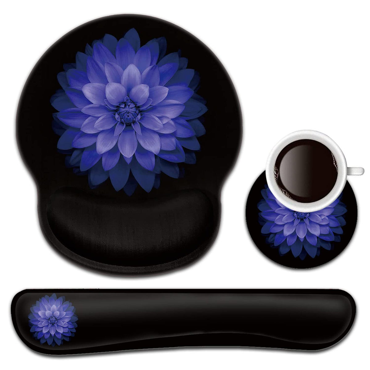 Keyboard Wrist Rest and Mouse Pad with Wrist Support, Ergonomic Gel Mouse Pad Coaster, Comfortable