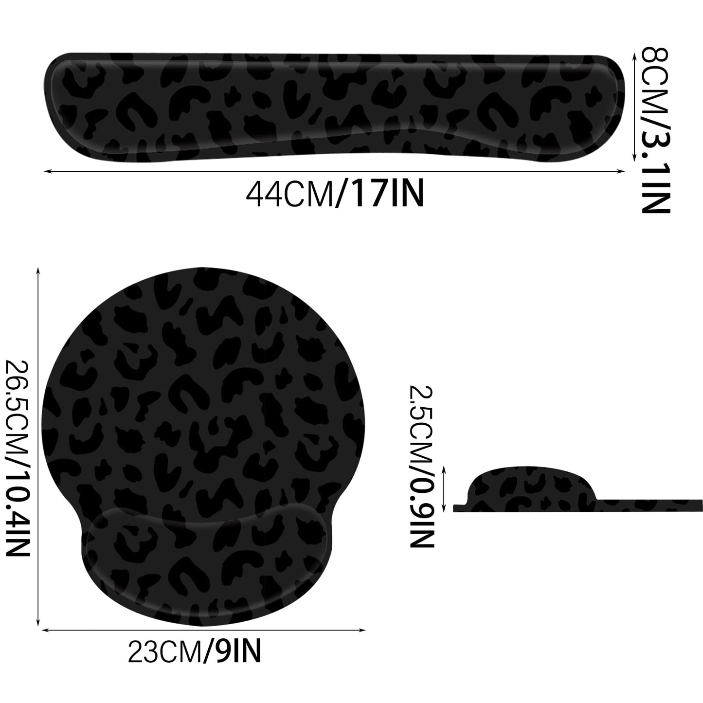 Deokke 2Pcs Keyboard Wrist Rest Pad and Mouse Wrist Rest Support Mouse Pad Set,Ergonomic