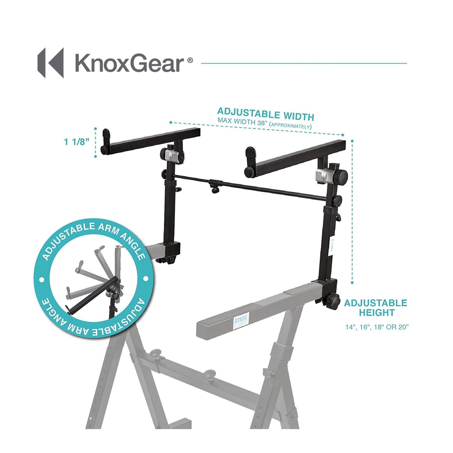 Knox Gear Detachable Second Tier for Z-Style Keyboard Stand