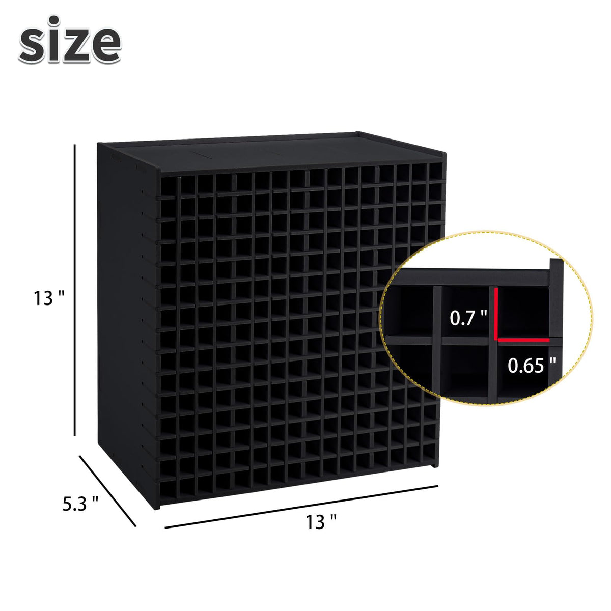 SANFURNEY Marker Pen Organizer Holder for 240 Markers Black