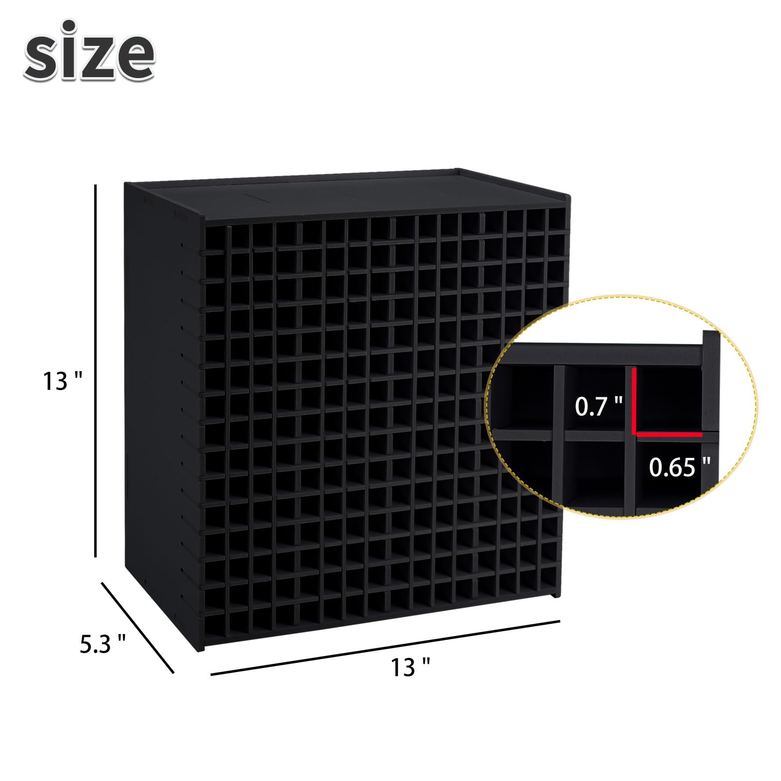 SANFURNEY Marker Pen Organizer Holder for 240 Markers Black