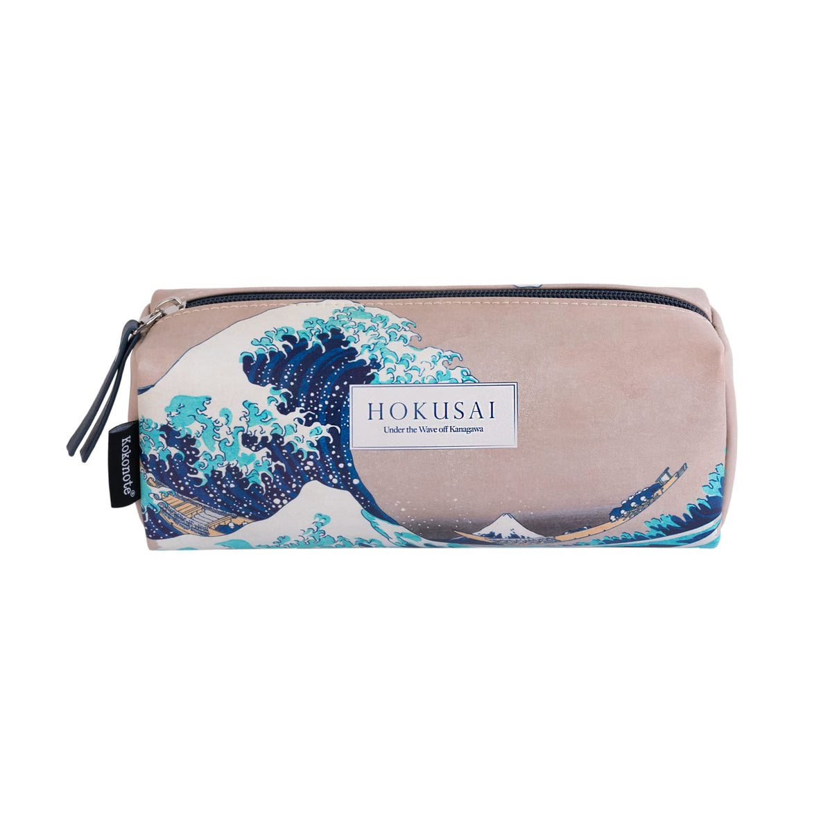 Kokonote Case, Hokusai, 8 x 3 x 3 inches - 21 x 7.5 x 7.5 cm, Zipper case