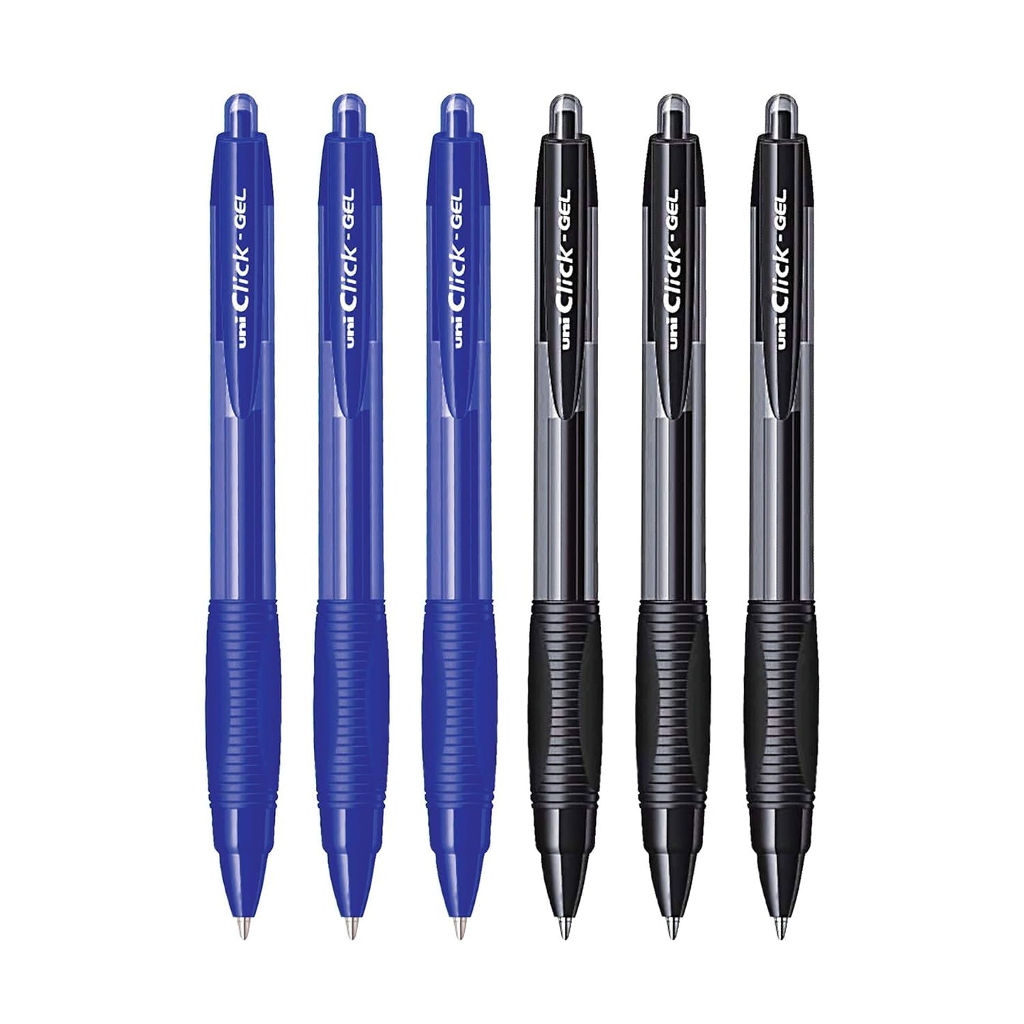 uni-ball Click Gel XSGR7 0.7mm Gel Pen | Triangle Rubber Cylinder | Retractable Mechanism | Long