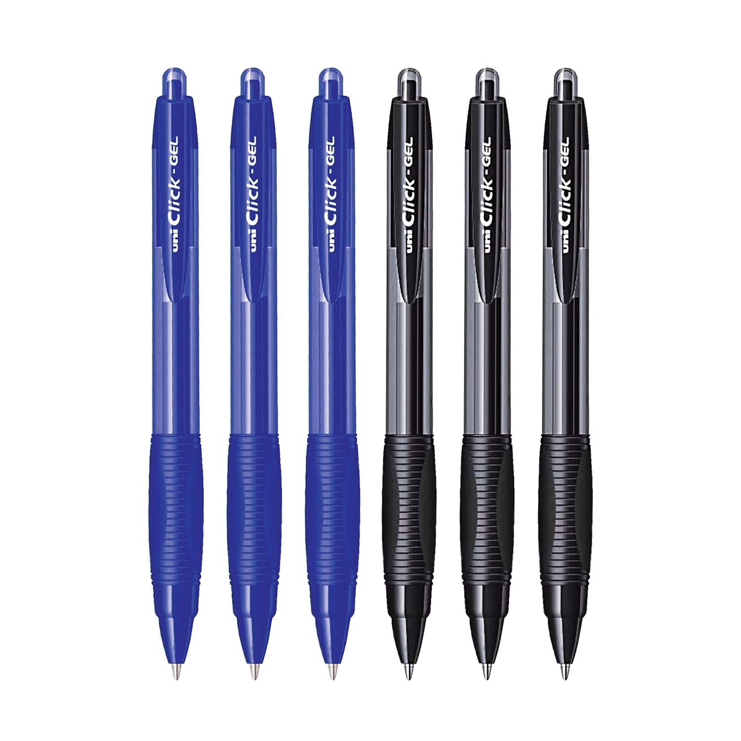uni-ball Click Gel XSGR7 0.7mm Gel Pen | Triangle Rubber Cylinder | Retractable Mechanism | Long