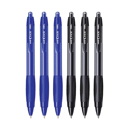 uni-ball Click Gel XSGR7 0.7mm Gel Pen | Triangle Rubber Cylinder | Retractable Mechanism | Long