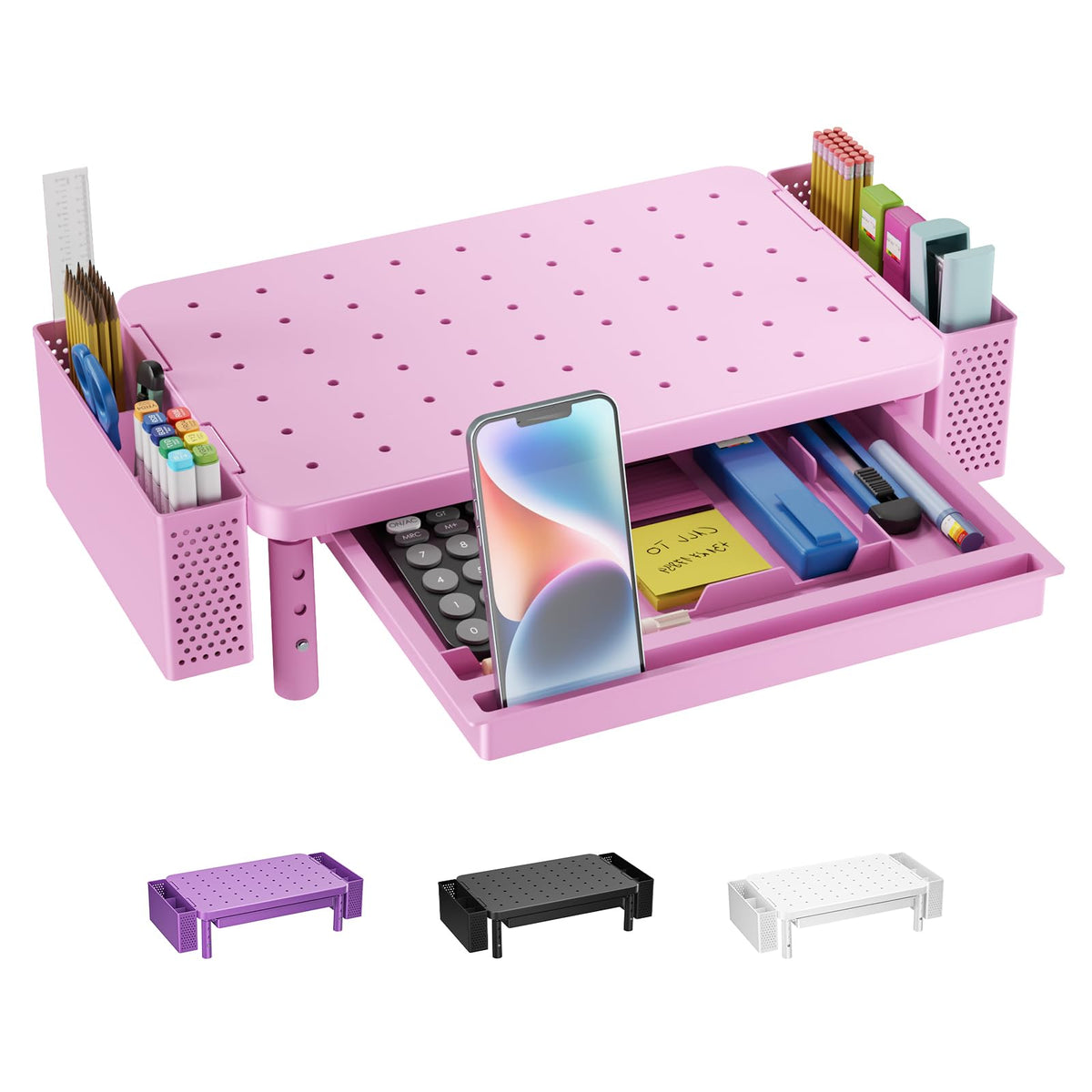WALI Computer Monitor Stand with Storage and Pen Holder