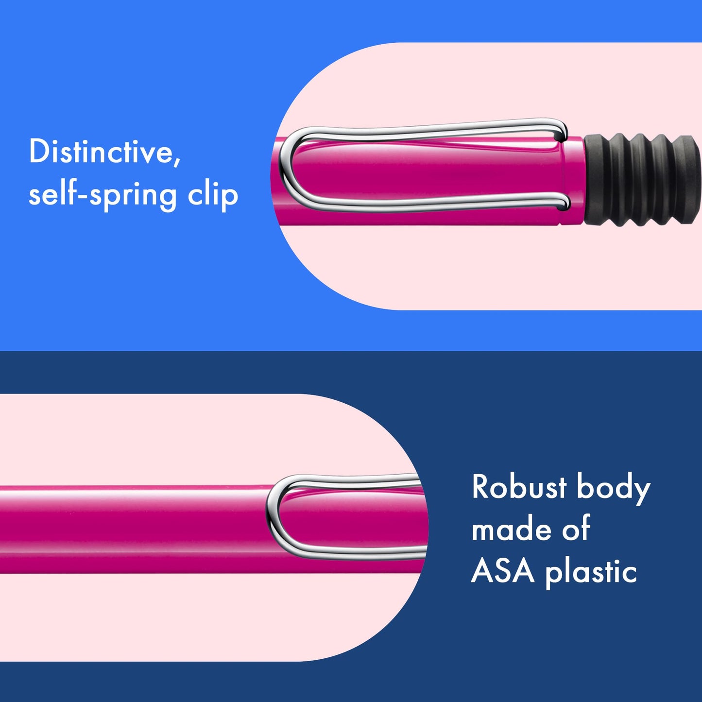 Lamy safari pink - Ballpoint Pen with ergonomic grip & line width M - for pleasant long writing
