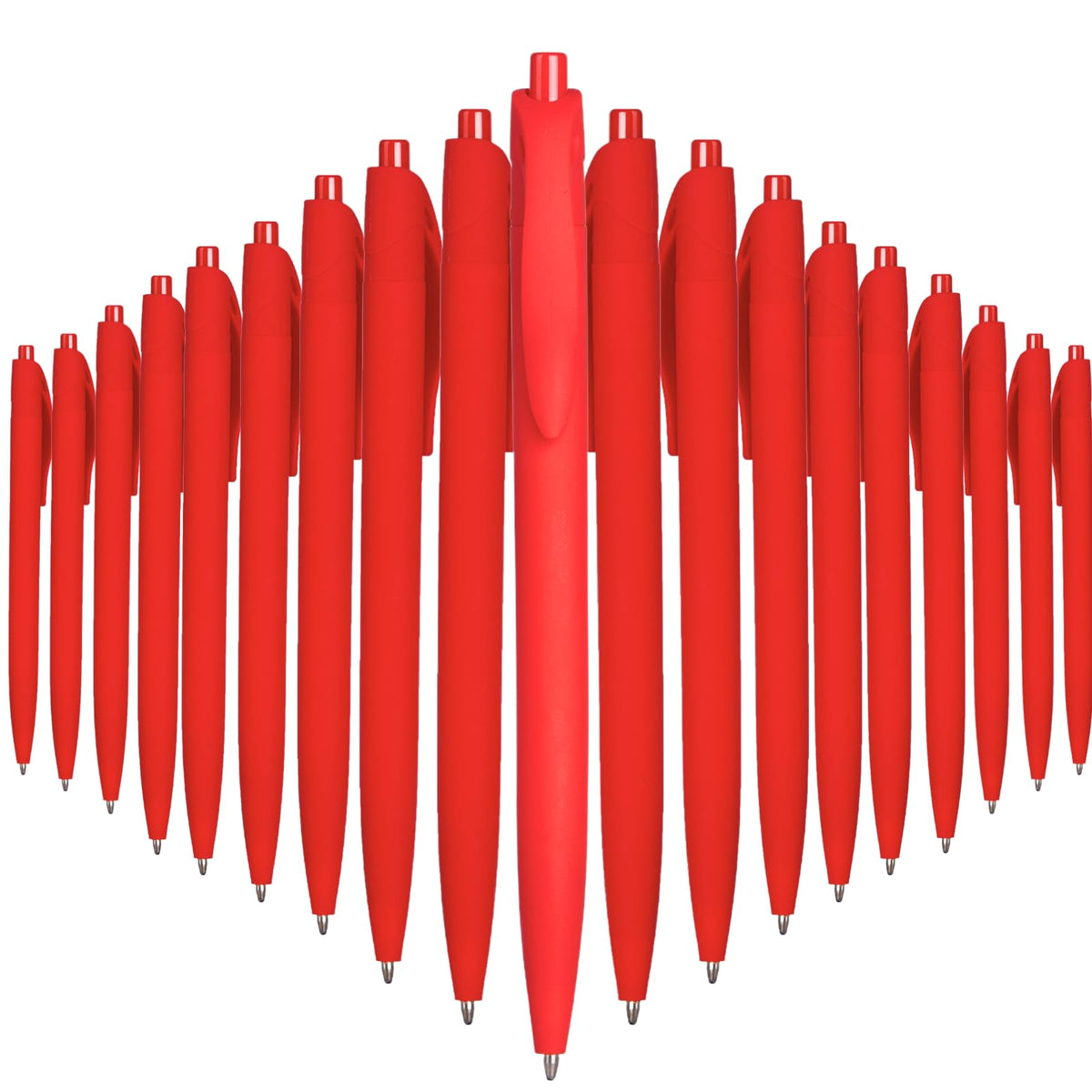 Wiaziert BallPoint Pens, 50 Pack (BLACK Ink),Bulk Pens, Red Barrel,Click Pens for Office Home and