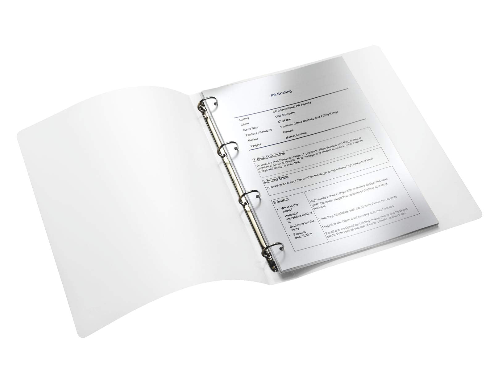 Leitz 4 Ring Binder, Holds up to 190 Sheets, Wow Range, 25 mm Spine, 42580051 - A4, Ice Blue