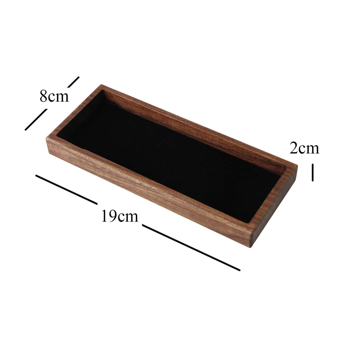 aufodara Wood Pen Tray Desktop Office Storage Box Coin Keys Holder
