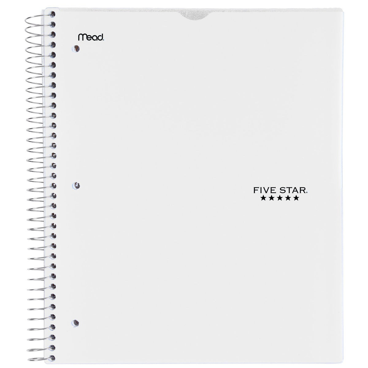 Five Star Spiral Notebook, 3 Subject, College Ruled Paper, 150 Sheets, 11" x 8-1/2", Customizable